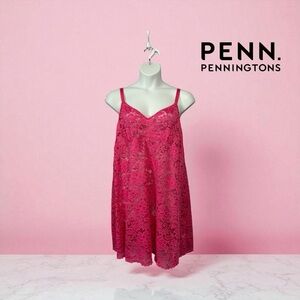 NWOT, Penningtons, Lingerie Nightie, Plus Size 3X, Fuchsia Pink 🫦